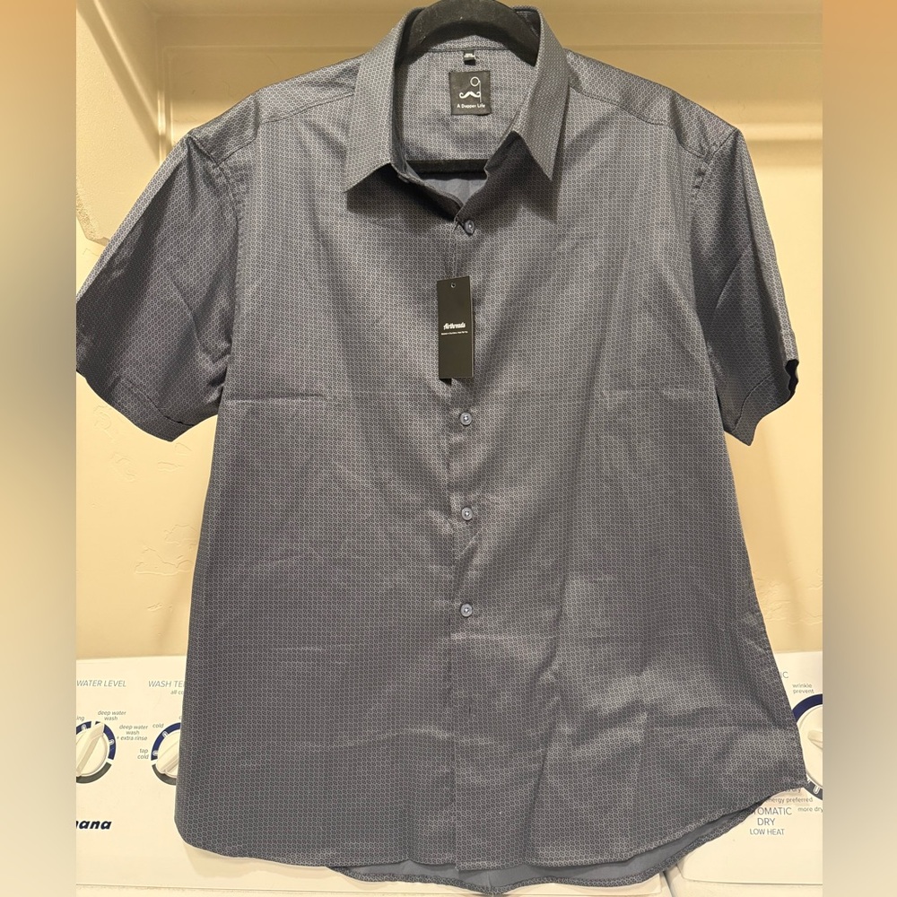A Dapper Life Blue Button Down NWT
